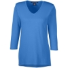 Custom Womens Perfect Fit™ Bracelet-Length V-Neck Top French Blue