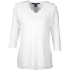 Custom Womens Perfect Fit™ Bracelet-Length V-Neck Top White