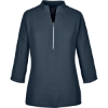 Custom Womens Perfect Fit™  Three-Quarter Sleeve Crepe Tunic Navy
