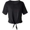 Custom Womens Perfect Fit™ Tie Front Blouse Black