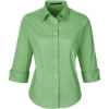 Custom Womens Perfect Fit™ Three-Quarter Sleeve Stretch Poplin Dress Shirt Lime