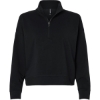 Custom Womens Perform Quarter-Zip Pullover Black