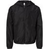 Custom Youth Lightweight Windbreaker Full-Zip Jacket Black