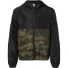 Custom Youth Lightweight Windbreaker Full-Zip Jacket Black/ Forest Camo