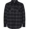Custom Unisex Flannel Shirt Charcoal Heather/ Black
