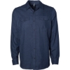 Custom Unisex Flannel Shirt Navy Heather