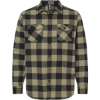 Custom Unisex Flannel Shirt Olive/ Black