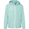 Custom Mens Lightweight Windbreaker Full-Zip Jacket Aqua/ White Zipper