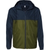 Custom Mens Lightweight Windbreaker Full-Zip Jacket Classic Navy/ Army