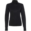 Custom Womens Poly-Tech Full-Zip Track Jacket Black