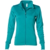 Custom Womens Poly-Tech Full-Zip Track Jacket Lapis Green