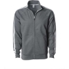 Custom Mens Lightweight Poly-Tech Full-Zip Track Jacket Gunmetal Heather