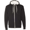 Custom Unisex Sherpa-Lined Hooded Sweatshirt Black