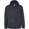 Custom Mens Nylon Anorak Black Camo