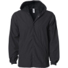 Custom Mens Water-Resistant Hooded Windbreaker Black/ Black