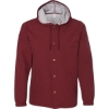 Custom Mens Water-Resistant Hooded Windbreaker Cardinal