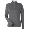 Custom Womens Wells Tech Quarter-Zip Pullover Dark Shadow Grey Heather