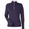 Custom Womens Wells Tech Quarter-Zip Pullover Eclipse/ White