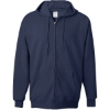 Custom Unisex Ultimate Cotton® Full-Zip Hooded Sweatshirt Navy