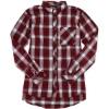 Custom Womens Flannel Shirt Garnet/ Black