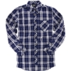Custom Womens Flannel Shirt Navy/ Silver