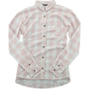 Custom Womens Flannel Shirt Pale Pink/ Natural Buffalo