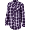 Custom Womens Flannel Shirt Purple/ White Plaid