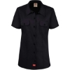 Custom Womens Short Sleeve Work Shirt Black