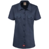 Custom Womens Short Sleeve Work Shirt Dark Navy