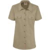 Custom Womens Short Sleeve Work Shirt Khaki