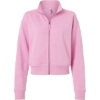 Custom Womens French Terry Full-Zip Jacket Powder Pink