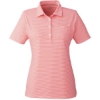Custom Womens Fanshell Polo White Cap/Fiery Coral