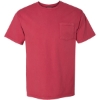 Custom Unisex Garment-Dyed Pocket T-Shirt Crimson Fall