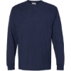 Custom Unisex Garment-Dyed Long Sleeve T-Shirt Navy