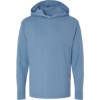 Custom Unisex Garment-Dyed Jersey Hooded Long Sleeve T-Shirt Saltwater