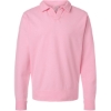 Custom Unisex Garment-Dyed Polo Collar Sweatshirt Cotton Candy