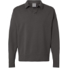 Custom Unisex Garment-Dyed Polo Collar Sweatshirt New Railroad Grey