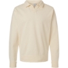 Custom Unisex Garment-Dyed Polo Collar Sweatshirt Parchment