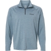 Custom Mens Airweight Heather Quarter-Zip Pullover Silverblue Heather