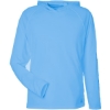Custom Mens LoPro Pursuit Long Sleeve Hooded T-Shirt Marolina Blue