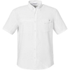 Custom Mens Tide Point Short Sleeve Shirt White