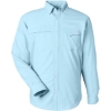 Custom Mens Tide Point Pocket Fishing Shirt Crystal Blue