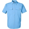 Custom Mens Creekbed Short Sleeve Shirt Marolina Blue