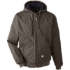 Custom Mens Heartland Washed Cotton Duck Hooded Jacket Olive Duck