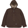 Custom Mens Heartland Washed Duck Hooded Work Coat Bark