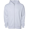 Custom Unisex Avenue Midweight Full-Zip Hooded Sweatshirt Ash Heather