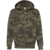 Custom Unisex Heavyweight Full-Zip Hooded Sweatshirt Forest Camo