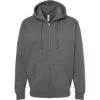 Custom Unisex Heavyweight Full-Zip Hooded Sweatshirt Solid Charcoal