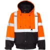 Custom Unisex Ripstop Bomber Jacket Orange/ Black