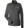 Custom Womens Microstripe Sankaty Half-Zip Pullover Jet Black